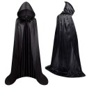 Peleryna Narzutka Z Kapturem Karnawałowa Halloweenowa Czarna 150cm