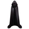 Peleryna Narzutka Z Kapturem Karnawałowa Halloweenowa Czarna 150cm