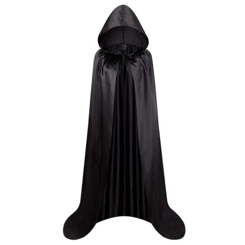 Peleryna Narzutka Z Kapturem Karnawałowa Halloweenowa Czarna 160cm