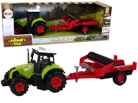 Traktor Z Kultywatorem Dla Dzieci Światła Dźwięki Zielony