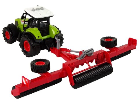 Traktor Z Kultywatorem Dla Dzieci Światła Dźwięki Zielony