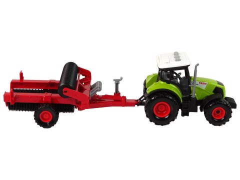 Traktor Z Kultywatorem Dla Dzieci Światła Dźwięki Zielony