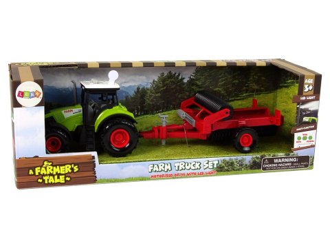 Traktor Z Kultywatorem Dla Dzieci Światła Dźwięki Zielony