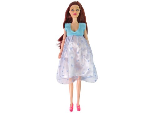 Lalka W Ciąży Mama Niemowlę Otwierany Brzuch Niebieska Sukienka 30 cm