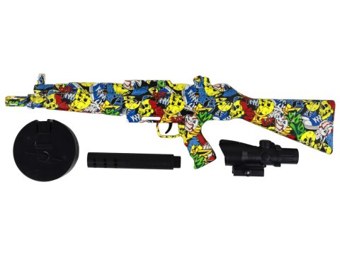 Karabin Pistolet Dla Dzieci Na Kulki Wodne Kolorowe Grafiti 20 Metrów