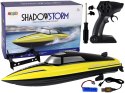 Motorówka Łódka Zdalnie Sterowana R/C 2.4G Pilot Podstawka Żółta