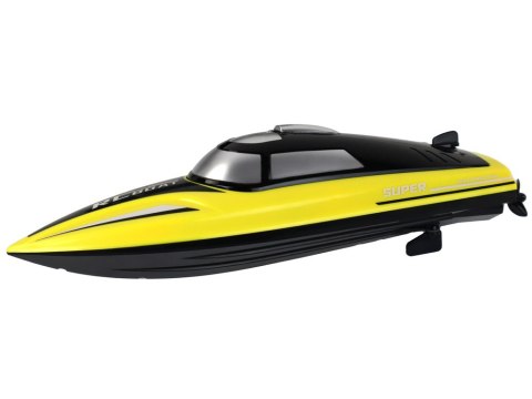 Motorówka Łódka Zdalnie Sterowana R/C 2.4G Pilot Podstawka Żółta