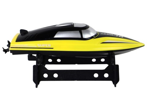 Motorówka Łódka Zdalnie Sterowana R/C 2.4G Pilot Podstawka Żółta