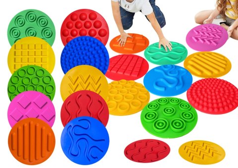 Silikonowe Dyski Plansze Sensoryczne Kolorowe Ścieżka Sensoryczna 20 Szt