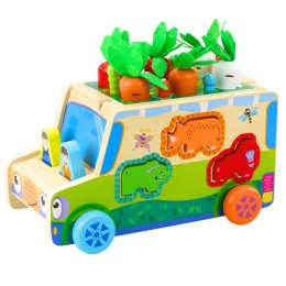 Auto Edukacyjne Drewniane Sorter Kształty Układanka Labirynt