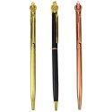 Długopis Metalowy Automatyczny Korona Niebieski Tusz 1.0mm