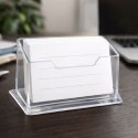 Pojemnik Na Wizytówki Przeźroczysty Transapentny Plastikowy 11cm