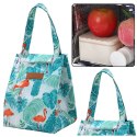 Torba Termiczna Izolacyjna Śniadaniowa Lunch Bag Liście Flamingi 25cm