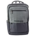 Plecak Miejski Biznesowy USB Kieszeń Na Laptopa Czarno Szary 16L 41cm