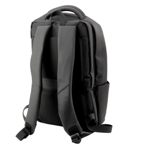 Plecak Miejski Biznesowy USB Kieszeń Na Laptopa Czarny 16L 41cm