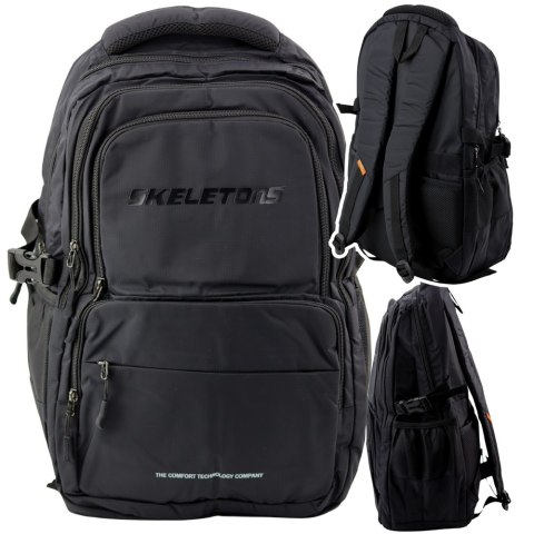 Plecak Miejski Funkcjonalny 9 Kieszeni Czarny 35L 48cm
