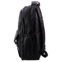 Plecak Miejski Szkolny 6 Kieszeni Back Up Czarny 23L 46cm