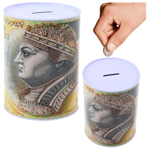 Skarbonka Metalowa Puszka Banknot 200 Złotych 16x12cm