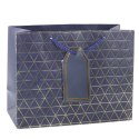Torba Prezentowa Geometryczna Złote Linie 23 x 18 x 10 cm