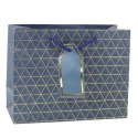 Torba Prezentowa Geometryczna Złote Linie 23 x 18 x 10 cm