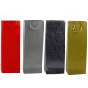 Torba Prezentowa Na Butelkę Wino Wzór Z Napisami 35 x 12 x 9 cm