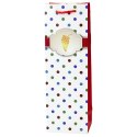 Torba Prezentowa Na Wino Butelkę W Kropki 35 x 12 x 9 cm