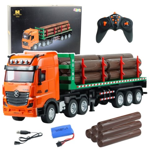 Ciężarówka Transporter Drewna Zdalnie Sterowany RC Huina 1:18