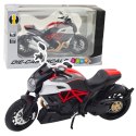Motocykl Sportowy Metalowy Światła Dźwięki Złote Czerwone Elementy 1:12