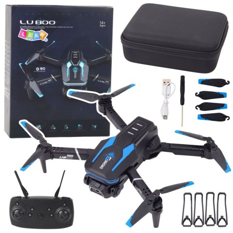 Dron Zdalnie Sterowany LU800 Kamera Światła LED Niebieski