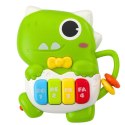 Mini Pianinko Dla Malucha Dinozaur Zielony Światła Dźwięki