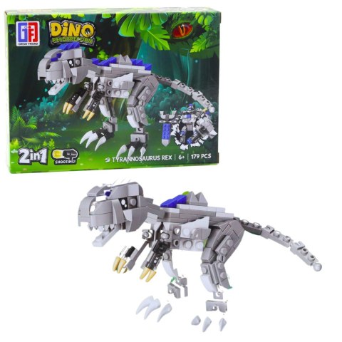 Klocki Konstrukcyjne Zestaw Dinozaur Robot 2w1 153-179 el. Mix