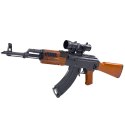 Karabin AK Na Kulki Wodne Hydrożelowe Celownik Akcesoria Okulary 96cm