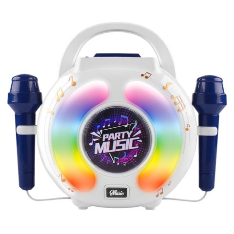 Zestaw Karaoke Dwa Mikrofony Głośnik Bluetooth MP3 Nagrywanie LED