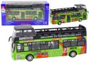 Autobus Piętrowy Turystyczny 1:32 Otwierane Drzwi Zielony