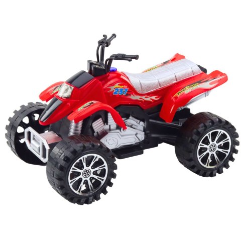 Quad Terenowy Z Napędem Bieżnikowane Koła Czerwony