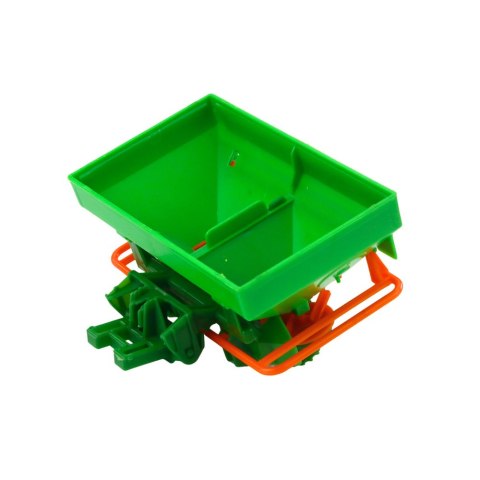 Traktor Pojazd Rolniczy Farmerski Z Siewnikiem Czerwony 34cm