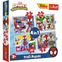 Puzzle - 4w1 (12, 15, 20, 24) - Ekipa Spiday"a - Trefl 34611