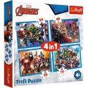 Puzzle - 4w1 (25, 48, 50, 70) - Odważni Avengersi - Trefl 34386