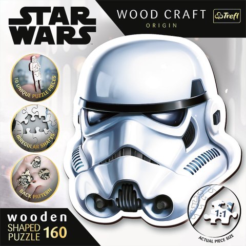 Puzzle drewniane - 160 - Gwiezdne wojny - STAR WARS - Hełm Szturmowca - Trefl 20188