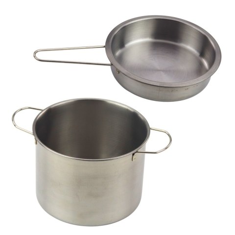 Zestaw Naczynia Kuchenne W Plecaku Metalowe Garnki Łyżki 12 el.