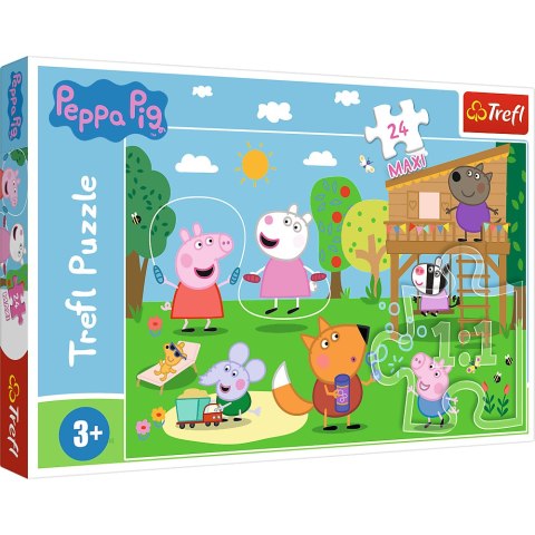 Puzzle - 24 Maxi - Zabawy na polanie - Świnka Peppa - Trefl 14342