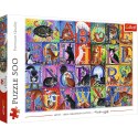 Puzzle - 500 - Koci alfabet - Trefl 37527