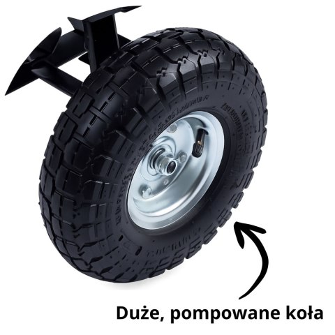Wózek Ogrodowy Transportowy Wyjmowana Odchylana Taca Zielony 120 kg