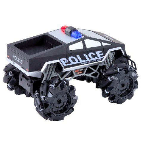Auto Terenowe Pick Up Truck Policja Zdalnie Sterowany RC Światła Dym 1:16