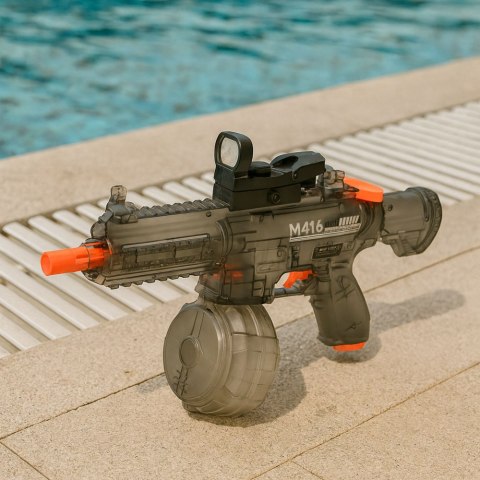 Elektryczny Pistolet Na Wodę M416 Podświetlany Celownik 450 ml 8-10 m