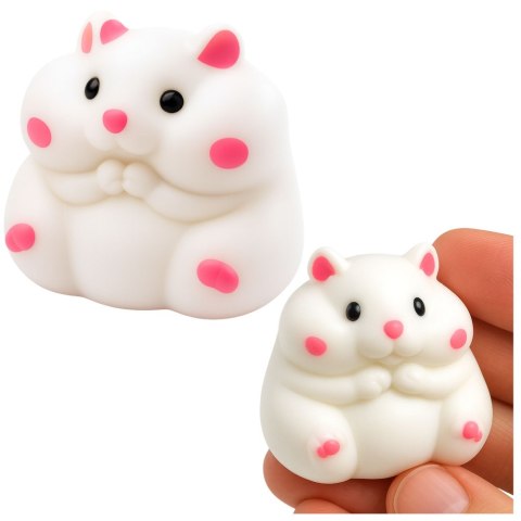 Gniotek Miękki Chomik Sensoryczny Antystersowy Squishy Biały 5cm