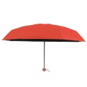 Parasolka Kieszonkowa Składana z Ochroną UV UPF 50+ Etui Czerwona 90 cm