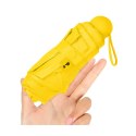 Parasolka Kieszonkowa Składana z Ochroną UV UPF 50+ Etui Żółta 90 cm