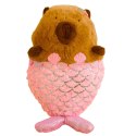 Pluszowa Maskotka Przytulanka Kapibara Syrenka Różowa 28cm
