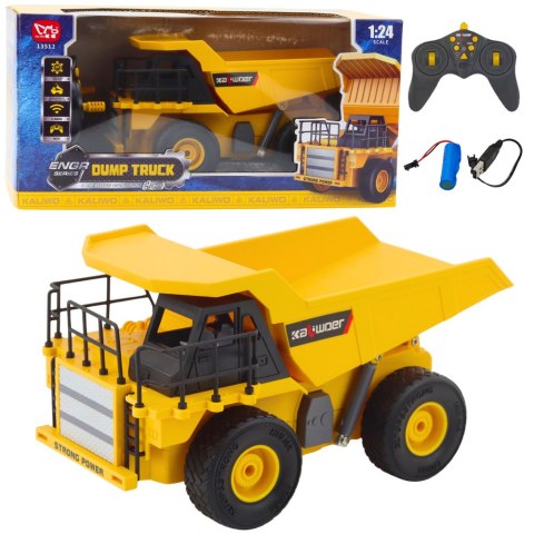 Wywrotka Budowlana Zdalnie Sterowana RC Światła LED 1:24
